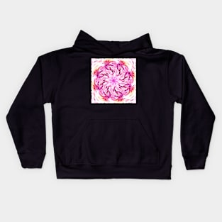 Neon Floral Mandala Kids Hoodie